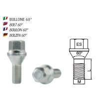 20 Bulloni e dadi per ruote- bullone conico 12x1,5 chiave 17,lunghezza 28 mm-