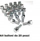 20 Bulloni e dadi ruote bullone PIATTO,PEUGEOT CITROEN M12X1.25-L 36mm,CH 17