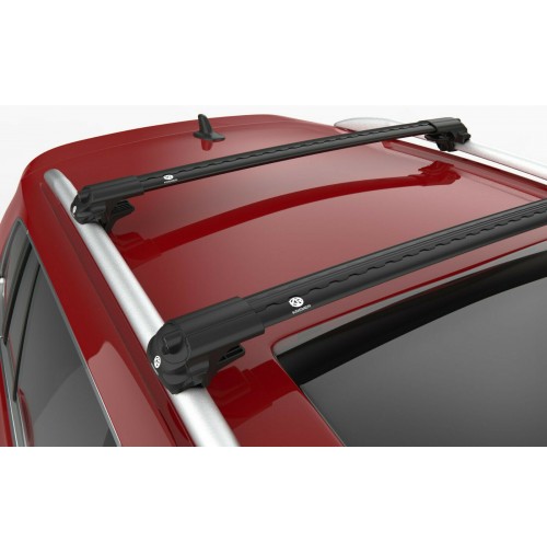 BARRE PORTATUTTO IN ALLUMINIO PER RENAULT CLIO SPORTER2013>RAILING STANDARD  NERO