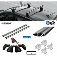 PORTAPACCHI BARRE PORTATUTTO NORDRIVE SILENZIO ALLUMINIO BMW SERIE 5 E39.